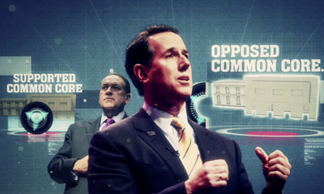 santorum huckabee negative ad screengrab