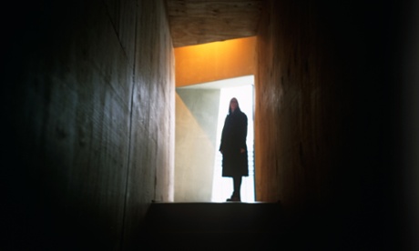 Woman at top of stairs