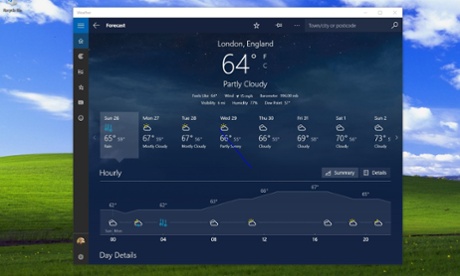 Windows 10 Weather App
