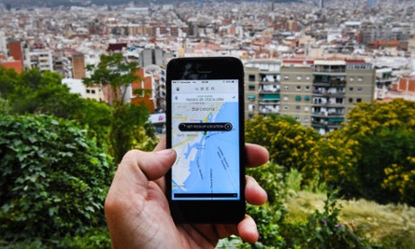 Uber on a smartphone