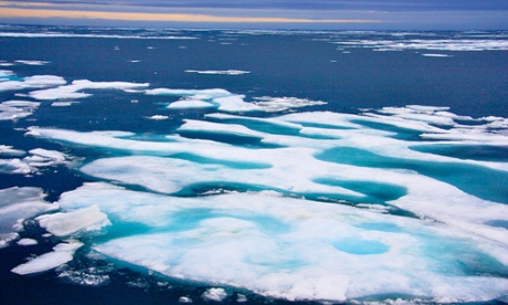 Sea ice in the Northwest Passage.
