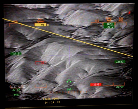 Video footage filmed  by drones and other aircraft.