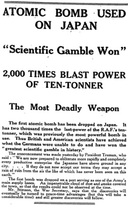 The Manchester Guardian, 7 August 1945.