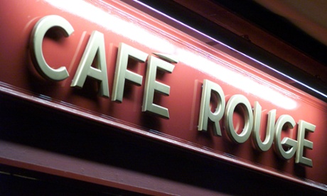 Café Rouge: 'not known for the delicacy of its food'.