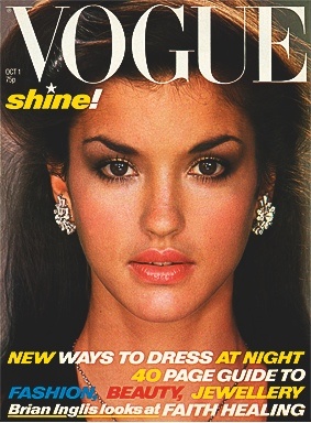 Janice Dickinson on the cover of Vogue, October 1978