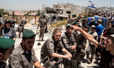 Israeli settlers in Beit El, the West Bank