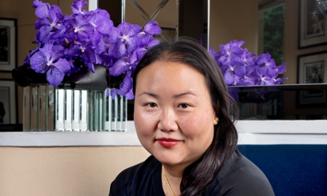 Portrait of the author Hanya Yanagihara in the American Bar at The Savoy, The Strand, Central London