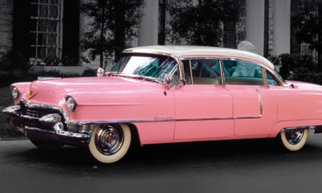 Fit for a king: the big pink Caddie.
