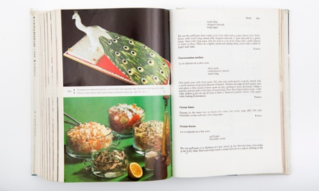 An asparagus, olive, egg and margarine peacock.