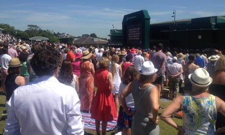 The minute's silence observed at Wimbledon