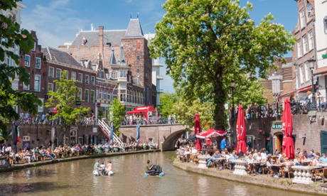 Canal plus … bars and restaurants line Utrecht’s waterways.