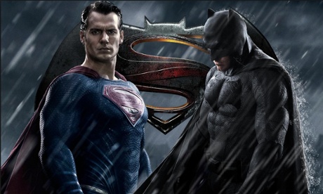 Henry Cavill and Ben Affleck as duelling superheroes.