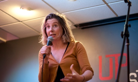 Host Charley Harrison on stage at the Spark London live talks.