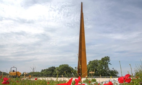 The first phase of the International Bomber Command Centre is the memorial spire, on Canwick Hill.