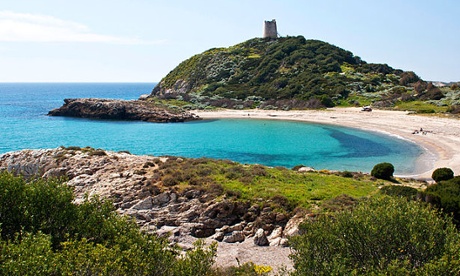 Su Portu, the most intimate of Chia's five beaches.