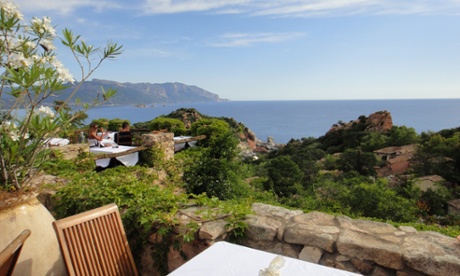 View of Gulf of Tortolì from Monte Turri restaurant.