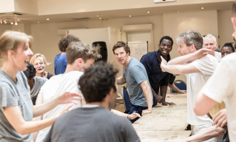 Benedict Cumberbatch in rehearsals for Hamlet, directed by Lyndsey Turner