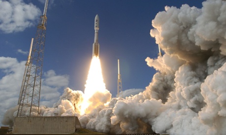 A Lockheed Martin Atlas V rocket lifts off