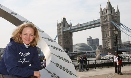 Mara Yamauchi before the Flora London Marathon  in 2009, where she came second and ran a PB of 2:23:12