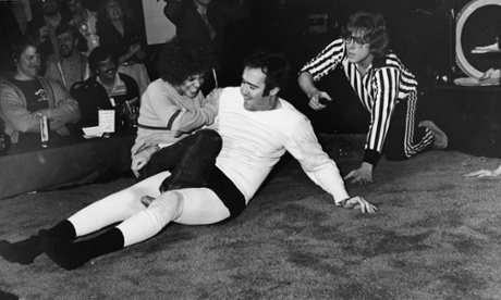 Performance art ... Andy Kaufman wrestles Lena Home in 1979
