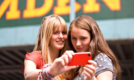 Teenage selfie in Camden, London UK