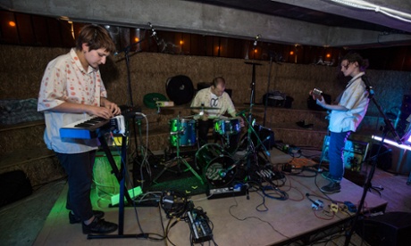 Raisa Khan (keyboards) and Marc Pell (drums), with Mica Levi (right): 'no mere hired hands'.