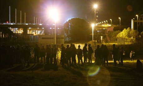 migrants in Calais hoping to enter the UK.