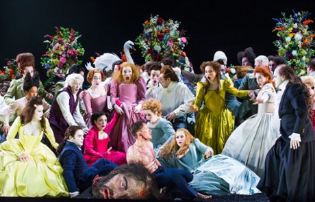 Iestyn Davies (David) and Sophie Bevan (Michal) in Saul by Handel @ Glyndebourne. Directed by Barrie Kosky. Conductor Ivor Bolton.(Opening 23-07-15) Tristram Kenton 07/15(3 Raveley Street, LONDON NW5 2HX TEL 0207 267 5550  Mob 07973 617 355)email: tristram@tristramkenton.comsaulglyndebournecrowebevanpurvesdaviesapplebyhulett