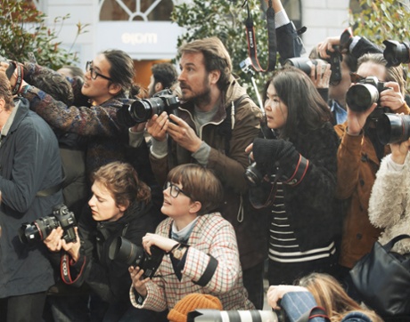 Phill taylor captures the scrum outside fashion week