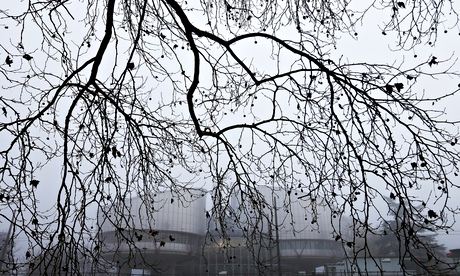 General view of the European Court of Human Rights building in Strasbourg. 