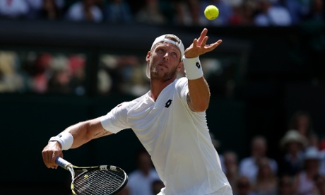 Sam Groth is back in the match after taking the third set, the first that Federer has lost this week.