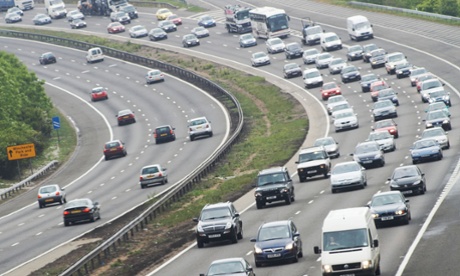 The M3, pictured, was closed at Sunbury for two hours on Saturday.