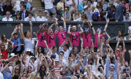 Andy Murray’s fans celebrate as he takes command.