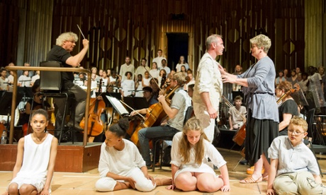 The Monsters in the Maze, conducted by Simon Rattle, with Andrew Rees as Theseus, Yvonne Howard as Mother.