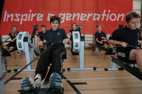 Pupils at King Alfred's Academy, Wantage, Oxfordshire attempt to 