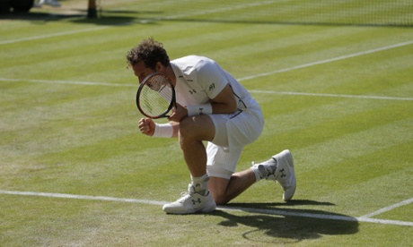 Murray celebrates another winner in a sublime display so far.