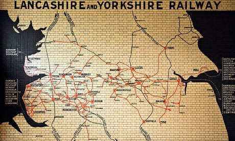 Out of date … the famous Lancashire and Yorkshire Railway map in Manchester Victoria station.