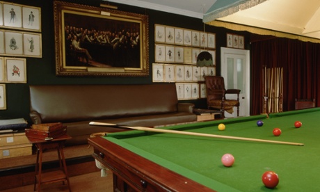 Snooker table at Garrick Club