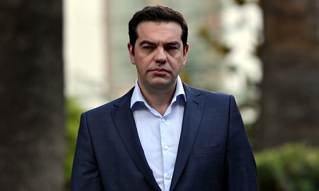 Greek prime minister Alexis Tsipras leav