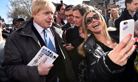 Boris Johnson meets the people during 2015 general election campaigning.