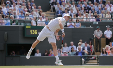 POW! Kevin Anderson gets things going with a 136mph serve.