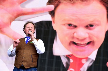 Justin Fletcher performing at the British Summer Time Hyde Park festival in Hyde Park