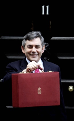 gordon brown budget box