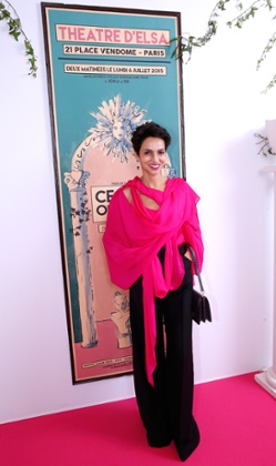 Farida Khelfa at the Schiaparelli show, haute couture AW15.