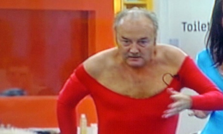 George Galloway in red leotard on Celebrity Big Brother.
