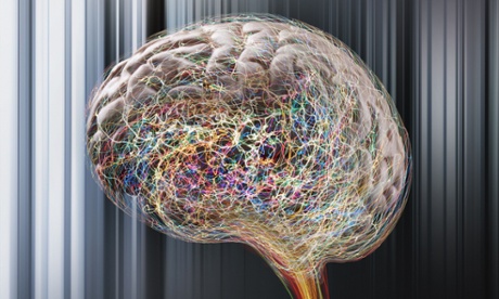 Brain Surrounded by colourful lines