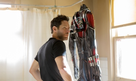 Not quite a total shower … Paul Rudd and the Ant-Man suit.