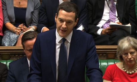 George Osborne delivering the budget.