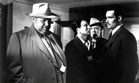 Orson Welles, Joseph Calleia, Victor Millan and Charlton Heston in Touch of Evil.