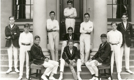 Samuel Beckett with school cricket team
